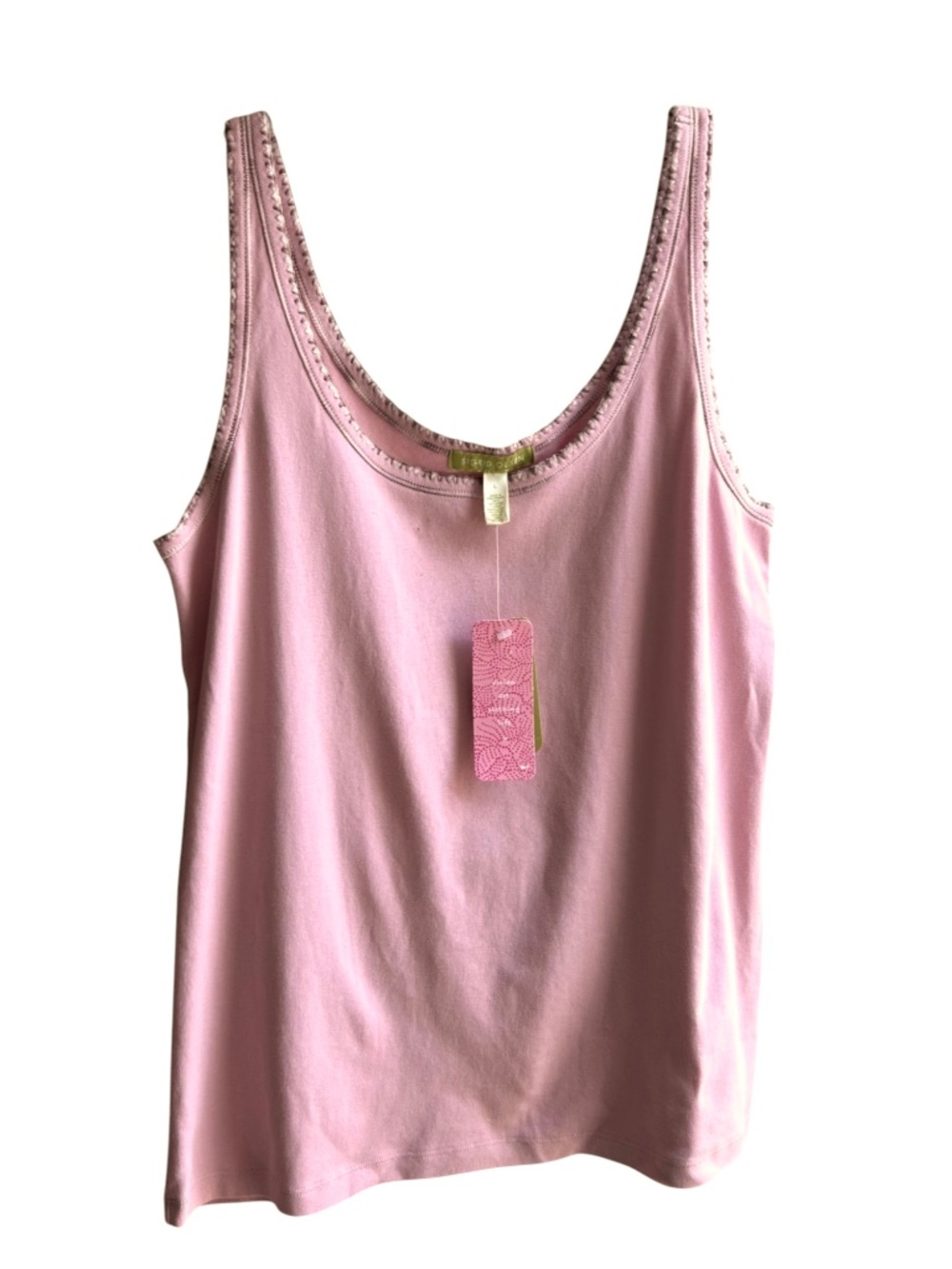 NWT Sigrid Olsen Daylight Studio Cameo Pink Sleeveless Cotton Tank Top